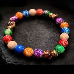 7 Chakra Bracelet – Colorful Stretch Bead Bracelet for Yoga Mindfulness
